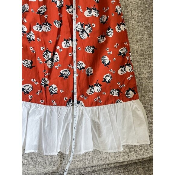 Batsheva Dress Ruffled Sz 8 Floral Poplin Mini Peasant Feminine Farmcore NEW - Picture 15 of 16